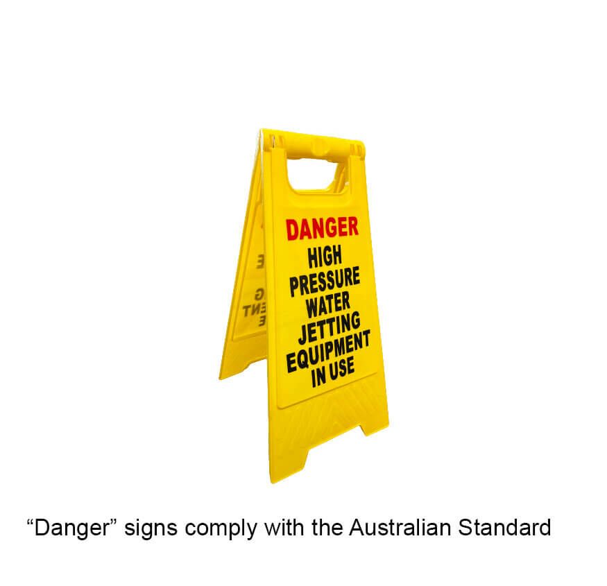 High Pressure Water Jetting PVC Safety Sign - Image 2